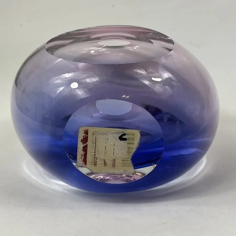 Vintage Murano Sommerso Vase Designed By Flavio Poli for Seguso Blue Pink Violet